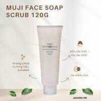 Sữa rửa mặt Muji Face Soap Scrub tẩy da chết cho da nhạy cảm 120g