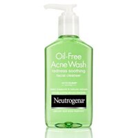 Sữa Rửa Mặt Neutrogena Oil Free Acne Wash Redness Soothing Facial Cleanser Màu Xanh Cho Da Mụn Đỏ 177ml