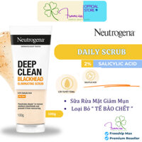 Sữa Rửa Mặt Neutrogena Blackhead Eliminating Daily Scrub Ngăn Ngừa Mụn Đầu Đen 100g