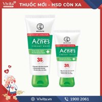 Sữa rửa mặt ngăn ngừa mụn Acnes Creamy Wash 3S | Tuýp 100g