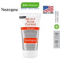 Sữa rửa mặt ngăn ngừa và giảm mụn Neutrogena All-in-1 Acne Control Daily Scrub