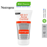 Sữa rửa mặt ngăn ngừa và giảm mụn Neutrogena All-in-1 Acne Control Daily Scrub 125ml