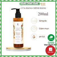Sữa Rửa Mặt Nghệ Nhân Sâm MELA Cho Da Dầu Mụn Sáng Da Tẩy Tế Bào Chết 200ml - HANA