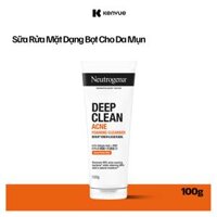 Sữa rửa mặt ngừa mụn Neutrogena Deep Clean Acne Foaming Cleanser 100g