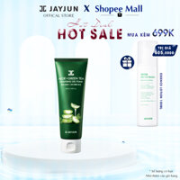 Sữa Rửa Mặt Nha Đam Dịu Nhẹ, Giảm Nhanh Tình Trạng Mẩn Đỏ, Giảm Kích Ứng ALOE + GREEN TEA CLEANSING GEL FOAM JAYJUN 1Ứng
