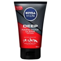 Sữa rửa mặt Nivea Men Deep Rapid Acne Clear Face Wash rửa sạch sâu da mặt cho nam giới