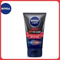Sữa rửa mặt Nivea Men giúp giảm mụn & hư tổn da Detox Mud 100g ( mẫu mới )