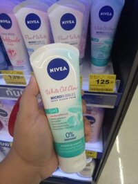 Sữa Rửa Mặt Nivea White Oil Clear Micro Bubbles Deep Clean Foam 5IN1 Trắng Da Sạch Nhờn