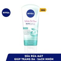 Sữa Rửa Mặt Nivea white oil clear 100gr - giúp trắng da sạch nhờn
