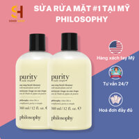 Sửa rửa mặt PHILOSOPHY [BILL ULTA Mỹ] - Purity Made Simple One-Step Facial Cleanser