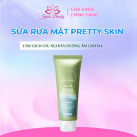 Sữa rửa mặt Pretty Skin The Pure Jeju Cica 150ml Hàn Quốc chiết xuất rau má làm sạch sâu bụi bẩn dưỡng ẩm cho da