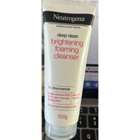 Sữa rửa mặt sáng da căng mịn sạch sâu Boots Neutrogen Deep clean brightening 1% Niacinamide 100g