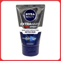 Sữa rửa mặt sáng da và mờ thâm mụn dành cho nam Nivea Men Extra White Dark Spot Reduction (100g)