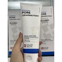 Sữa Rửa Mặt Se Khít Lỗ Chân Lông Chuyên Sâu Sạch Nhờn Giảm Mụn Kiềm Dầu SNP PORE CLEANSING FOAM 150m