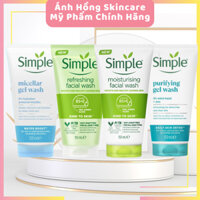 Sữa Rửa Mặt Simple Gel Kind To Skin Refreshing Facial Wash Gel 150ml (mẫu mới)