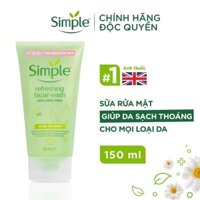 Sữa Rửa Mặt Simple Kind To Skin Refreshing Facial Wash Gel 150ml