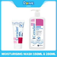 Sữa rửa mặt, sữa tắm làm sạch và dưỡng ẩm Ceradan Moisturising Wash