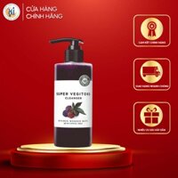 Sữa Rửa Mặt Sủi Bọt Thải Độc Chiết Xuất Rau Củ Làm Săn Chắc Da Wonder Bath Super Vegitoks Cleanser Purple 300ml - Tím