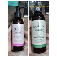 sữa rửa mặt sukin + kem dưỡng sukin