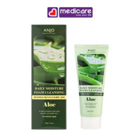 Sữa rửa mặt tạo bọt ANJO dưỡng ẩm 100g - 0133697 Aloe