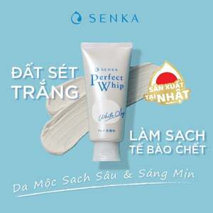 Sữa rửa mặt chiết xuất đất sét trắng Senka Perfect White Clay 120g