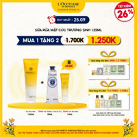 Sữa Rửa Mặt Tạo Bọt Cúc Trường Sinh L'Occitane Immortelle Divine Cleansing Foam 125ml