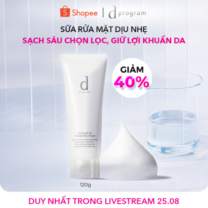 Sữa Rửa Mặt Tạo Bọt D Program Essence In Cleansing Foam Dưỡng Da 120g
