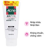 Sữa rửa mặt tạo bọt kháng khuẩn chống viêm dành cho da mụn Rosette Acne Face Wash 130g