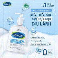 Sữa rửa mặt tạo bọt mịn dịu lành CETAPHIL HYDRATING FOAMING CREAM CLEANSER cho da thường đến da khô da nhạy cảm 473ml
