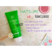 Sữa rửa mặt tảo xoắn-Vitamin C trắng da, ngừa mụn, dưỡng ẩm Hatsumi Moisture Foam Cleanser 160g