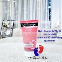 Sữa rửa mặt tẩy da chết Neutrogena, tẩy tế bào chết bưởi hồng, ngừa mụn, mờ thâm, srm dưỡng ẩm bio