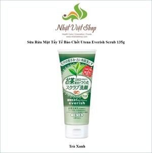 Sữa rửa mặt tẩy da chết trà xanh Everish Utena 135g