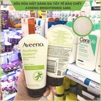 Sữa rửa mặt tẩy tế bào chết sáng da Aveeno Positivley Radiant Skin Brightening Daily Scrub