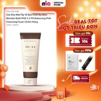 Sữa Rửa Mặt Tẩy Tế Bào Chết Byvibes Wonder Bath PHA 5.5 PH Balancing PHA Cleansing Foam 130ml Chính Hãng
