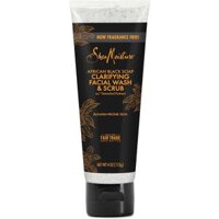 Sữa rửa mặt & tẩy tế bào chết xà phòng đen SheaMoisture African Black Soap Face Wash & Scrub 4Oz 113g