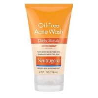 Sữa rửa mặt tẩy tế bào chết Neutrogena Oil-Free Acne Wash Daily Scrub 4.2Oz 124ml