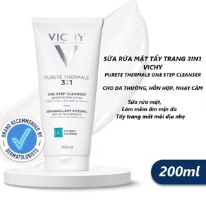 Sữa rửa mặt tẩy trang Vichy Purete Thermal 3 in 1