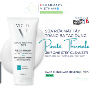 Sữa rửa mặt tẩy trang Vichy Purete Thermal 3 in 1