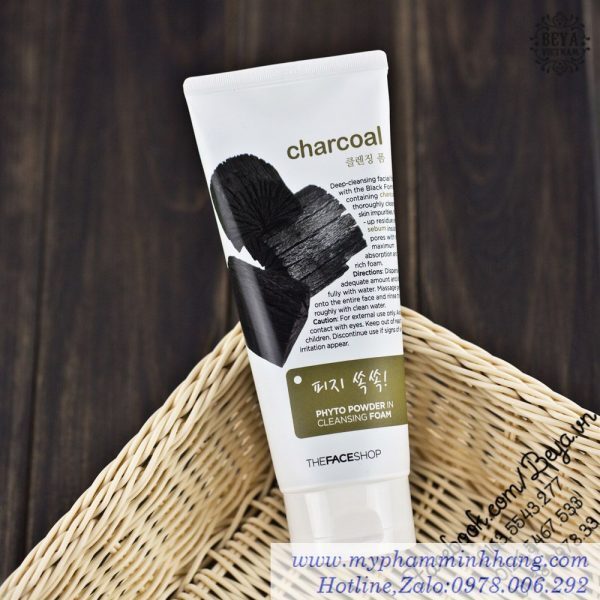 Sữa rửa mặt than Charcoal Phyto Powder In Cleansing Foam The face shop