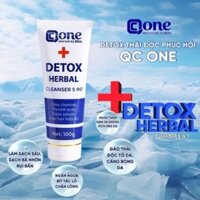 Sữa Rửa Mặt Thảo Dược QC ONE Detox Herbal – Làm Sạch Da, Kiểm Soát Dầu Nhờn