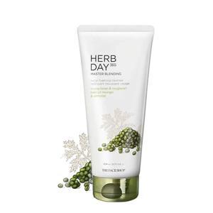 Sữa rửa mặt Thefaceshop Herb Day 365 Master Blending Facial Foaming Cleanser Mung Bean & Mugwort 170Ml