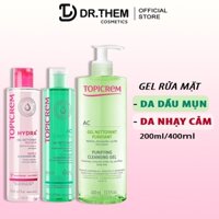Sữa Rửa Mặt Topicrem Cho Da (Dầu Mụn/Nhạy Cảm) TOPICREM (AC Purifying/Gentle) Cleansing Gel 200ml/400ml- Dr Thêm