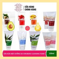 (Sữa rửa  mặt tốt nhất tại shoppe) Sữa rửa mặt cao cấp Verobene dưỡng trắng làm mịn sạch da nhập khẩu từ Hàn Quốc 150ml