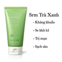 SỮA RỬA MẶT TRÀ XANH INNISFREE GREEN TEA CLEANSING FOAM