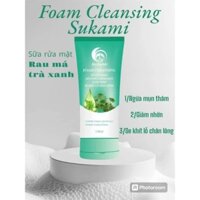 sữa rửa mặt trà xanh rau má sukami 120 ml