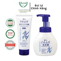 Sữa Rửa Mặt Trắng Da Chiết Xuất Hạt Ý Dĩ REIHAKU HATOMUGI 130g Nội Địa Nhật Bản, Sữa Rửa Mặt Tạo Bọt