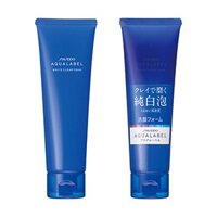 Sữa rửa mặt trắng da Shiseido Aqualabel White Clear Foam màu xanh