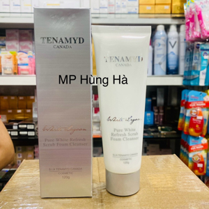 Sữa rửa mặt trắng da Tenamyd Pure White Refresh Scrub Foam Cleanser 120g