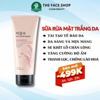 Sữa rửa mặt trắng da The Face Shop Hàn Quốc Rice Water Bright Facial Foam Cleanser 150ml cấp ẩm không có hạt Hà Beauty