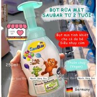 Sữa rửa mặt trẻ em da nhạy cảm Saubar cho bé từ 2 tuổi - Nguồn hàng Đức